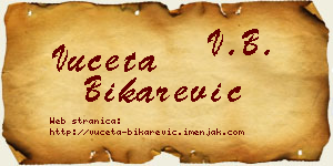 Vuceta Bikarević vizit kartica
